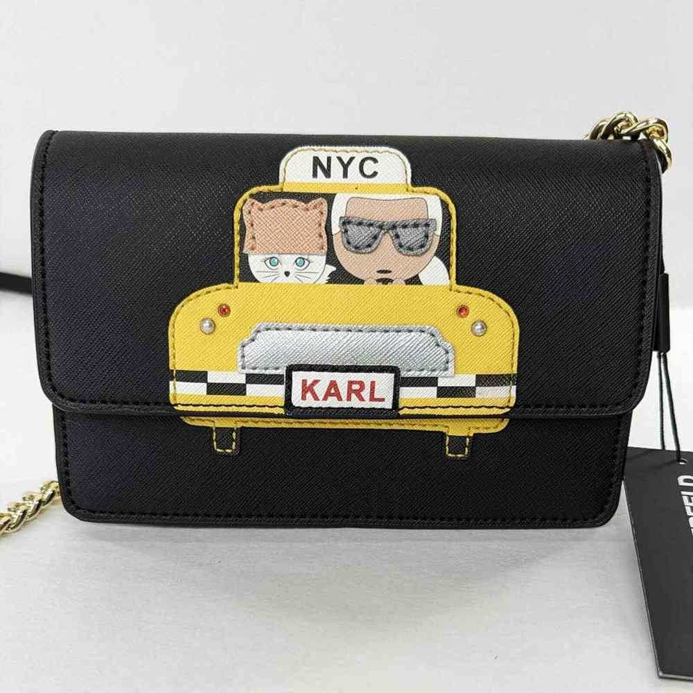 Karl Lagerfeld Maybelle NYC Taxi Leather shoulder crossbody bag 240535